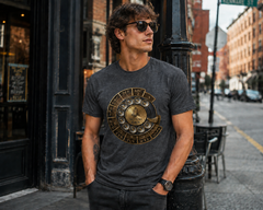 Vintage Rotary Phone Dial Pattern T-Shirt--VINT023