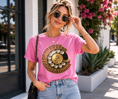 Vintage Rotary Phone Dial Pattern T-Shirt--VINT023