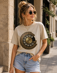 Vintage Rotary Phone Dial Pattern T-Shirt--VINT023