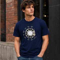 Vintage Rotary Phone Dial Pattern T-Shirt--VINT024