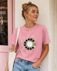 Vintage Rotary Phone Dial Pattern T-Shirt--VINT024