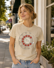 Vintage Rotary Phone Dial Pattern T-Shirt--VINT026