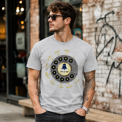 Vintage Rotary Phone Dial Pattern T-Shirt--VINT027