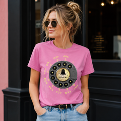 Vintage Rotary Phone Dial Pattern T-Shirt--VINT027