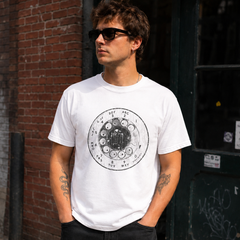 Vintage Rotary Phone Dial Pattern T-Shirt--VINT028