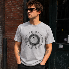 Vintage Rotary Phone Dial Pattern T-Shirt--VINT028
