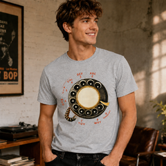 Vintage Rotary Phone Dial Pattern T-Shirt--VINT030