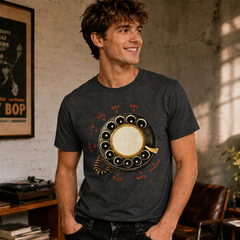 Vintage Rotary Phone Dial Pattern T-Shirt--VINT030