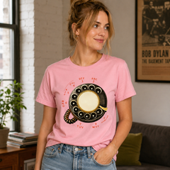Vintage Rotary Phone Dial Pattern T-Shirt--VINT030