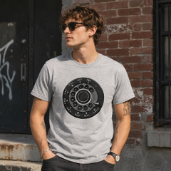 Vintage Rotary Phone Dial Pattern T-Shirt--VINT036