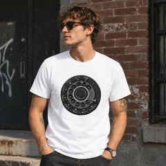 Vintage Rotary Phone Dial Pattern T-Shirt--VINT036