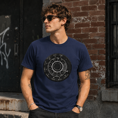 Vintage Rotary Phone Dial Pattern T-Shirt--VINT036