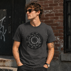 Vintage Rotary Phone Dial Pattern T-Shirt--VINT036