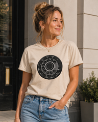 Vintage Rotary Phone Dial Pattern T-Shirt--VINT036