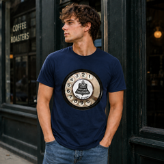 Vintage Rotary Phone Dial Pattern T-Shirt--VINT041
