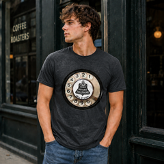 Vintage Rotary Phone Dial Pattern T-Shirt--VINT041