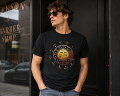 Vintage Rotary Phone Dial Pattern T-Shirt--VINT042