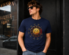 Vintage Rotary Phone Dial Pattern T-Shirt--VINT042