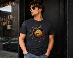 Vintage Rotary Phone Dial Pattern T-Shirt--VINT042