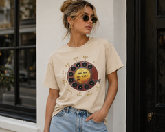 Vintage Rotary Phone Dial Pattern T-Shirt--VINT042