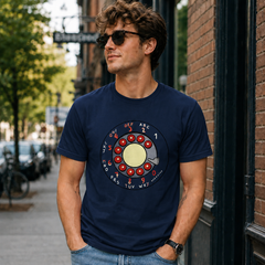 Vintage Rotary Phone Dial Pattern T-Shirt--VINT044