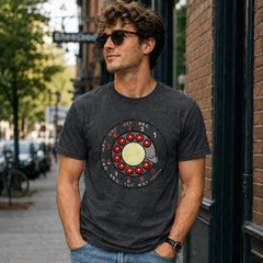 Vintage Rotary Phone Dial Pattern T-Shirt--VINT044