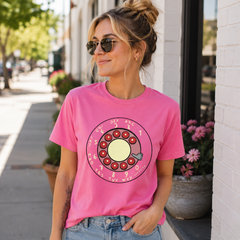 Vintage Rotary Phone Dial Pattern T-Shirt--VINT044