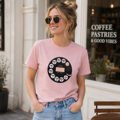 Vintage Rotary Phone Dial Pattern T-Shirt--VINT045