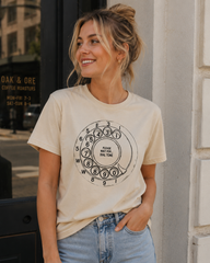 Vintage Rotary Phone Dial Pattern T-Shirt--VINT046