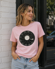 Vintage Rotary Phone Dial Pattern T-Shirt--VINT048