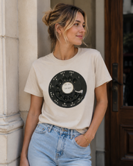 Vintage Rotary Phone Dial Pattern T-Shirt--VINT048