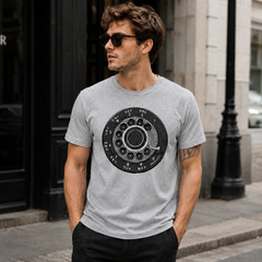 Vintage Rotary Phone Dial Pattern T-Shirt--VINT049