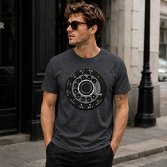 Vintage Rotary Phone Dial Pattern T-Shirt--VINT049