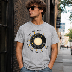 Vintage Rotary Phone Dial Pattern T-Shirt--VINT051