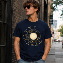 Vintage Rotary Phone Dial Pattern T-Shirt--VINT051