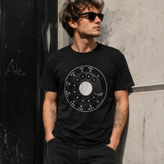 Vintage Rotary Phone Dial Pattern T-Shirt--VINT053