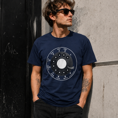 Vintage Rotary Phone Dial Pattern T-Shirt--VINT053