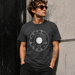 Vintage Rotary Phone Dial Pattern T-Shirt--VINT053