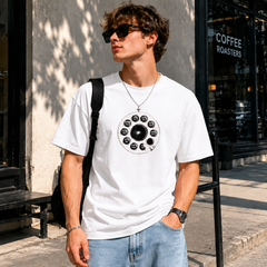Vintage Rotary Phone Dial Pattern T-Shirt--VINT054