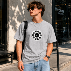 Vintage Rotary Phone Dial Pattern T-Shirt--VINT054