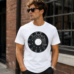 Vintage Rotary Phone Dial Pattern T-Shirt--VINT055