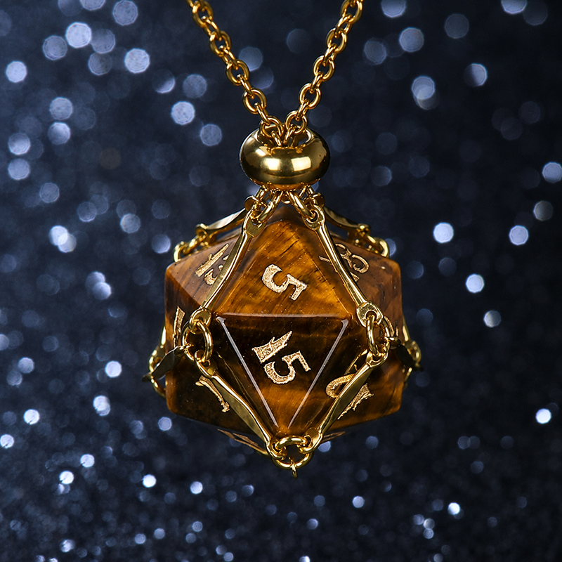 Natural Gemstone Yellow Tiger Stone Dice