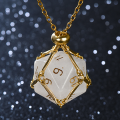 Natural white crystal dice stone