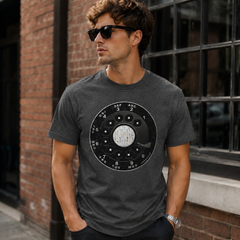 Vintage Rotary Phone Dial Pattern T-Shirt--VINT055