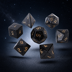 Black natural crystal dice stone
