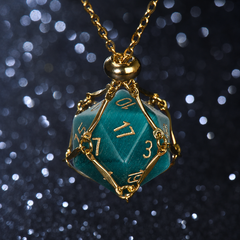 Peacock Blue Cat's Eye Stone Dice