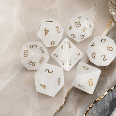 Natural white crystal dice stone