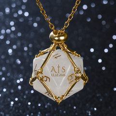 Natural white crystal dice stone