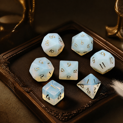Opal Crystal Stone Dice Necklace