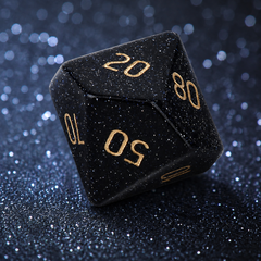 Black natural crystal dice stone